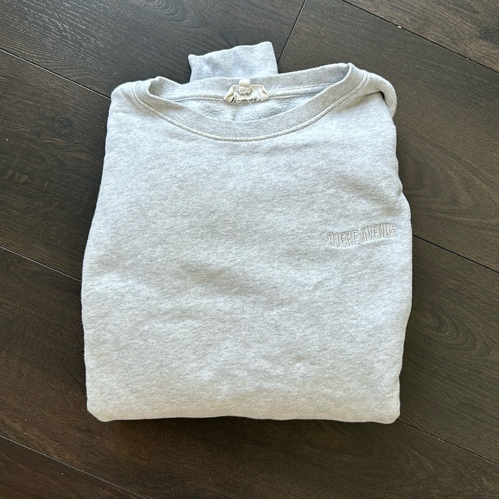 Djerf Ave Grey Crewneck Sweatshirt